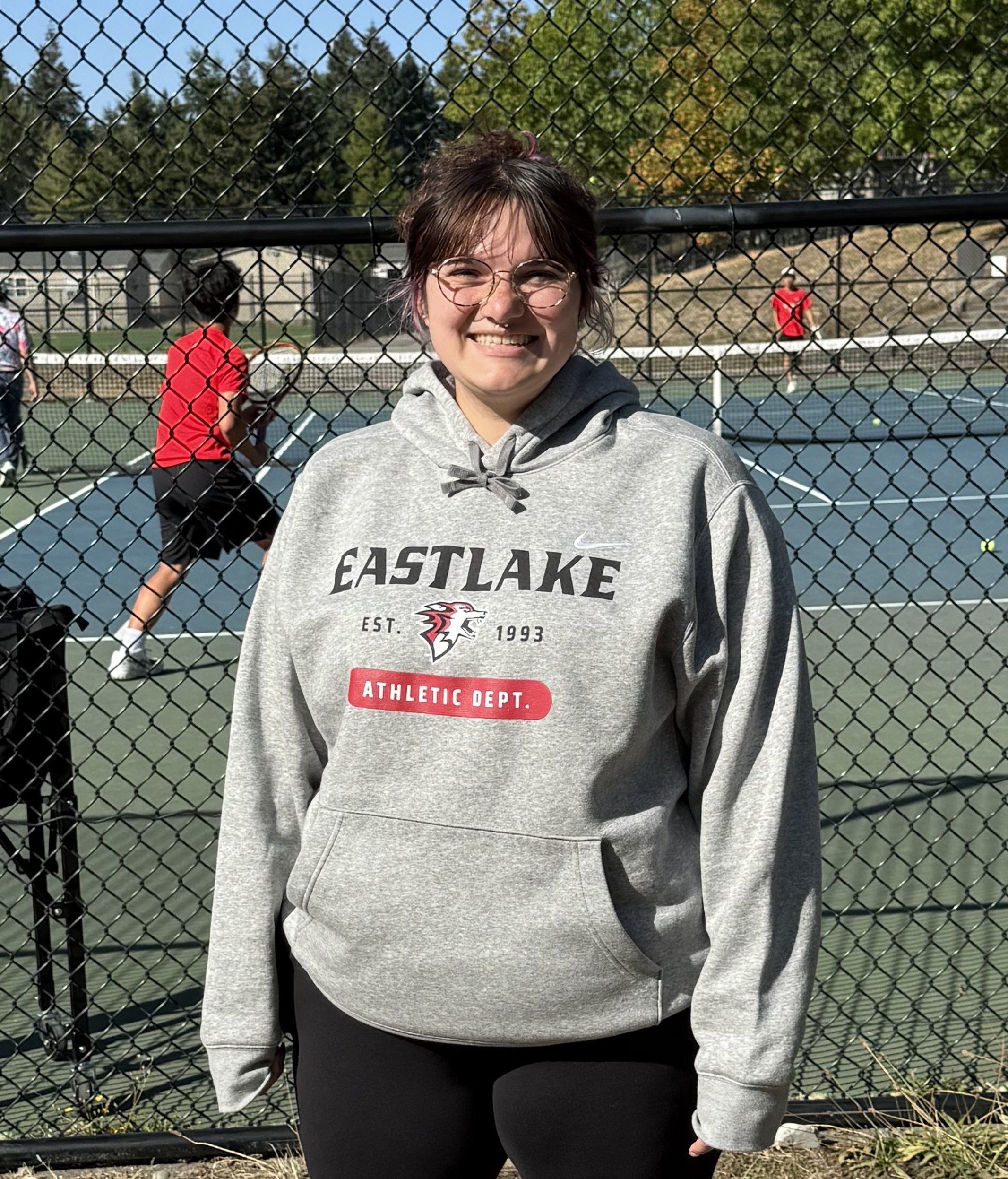 Lily Cortes on the tennis court